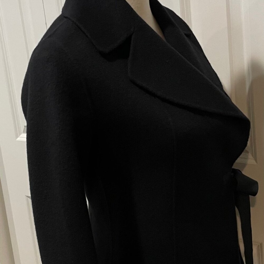 DKNY Black Wool Side Tie Jacket - Picture 9 of 9